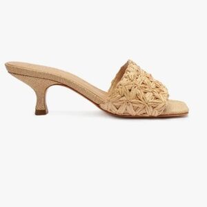 Schutz Dethalia Raffia Straw Sandals | Women’s 8.5 | Coastal Chic Heels